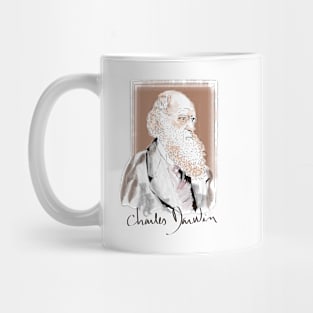 Portrait of Charles Darwin Mug